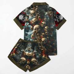 Chic and stylish women's pajama set with unique design prints and statement sleeves, Soft and luxurious fabrics make this pajama set perfect for bedtime or lounging at home.