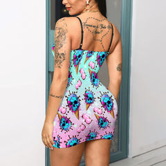 Express your personal style with the Hot Gothic Dress, a timeless piece featuring a unique Pastel Skull Ice Cream, perfect for enhancing your daily fashion routine.