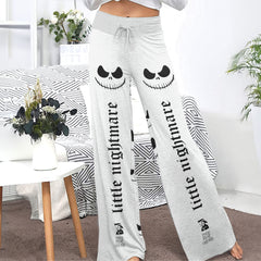 Black & White Art Women's High-waisted Wide Leg Pants