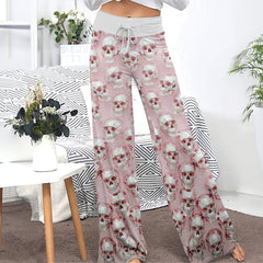 Sugar Skull Storm Women's High-waisted Wide Leg Pants
