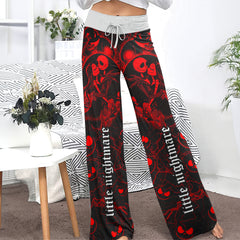 Red Couple Nightmare Women's High-waisted Wide Leg Pants