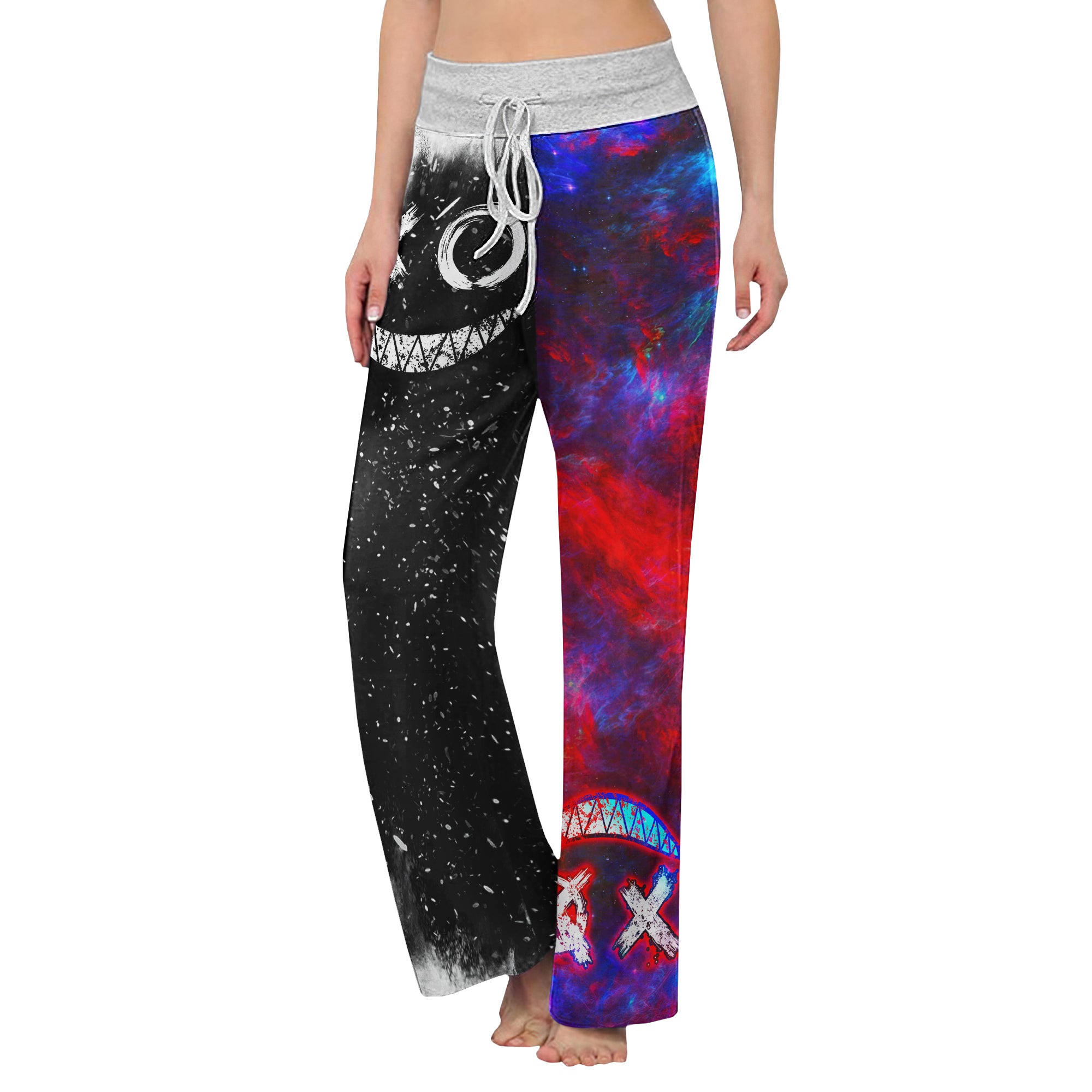 Psycho Scary Smoke Women's High-waisted Wide Leg Pants | Wonder Skull