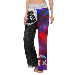 Psycho Scary Smoke Women's High-waisted Wide Leg Pants | Wonder Skull