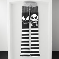 Gothic Grinline Art Women's High-waisted Wide Leg Pants