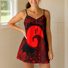 Red Moon Serenade Short Cami Dress