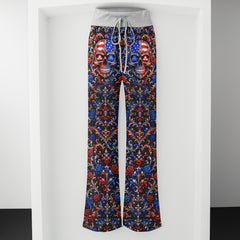 Baroque American Skull Women's High-waisted Wide Leg Pants