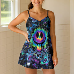 Cosmic Melted Grin Short Cami Dress