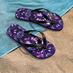 Image of a pair of beach flip flops with a sleek design, featuring a comfortable yoga mat footbed, non-slip sole, and water-friendly materials. Perfect for summer outings, beach walks, and casual occasions.