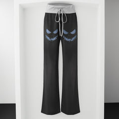 Dark Smile Horror Art Women's High-waisted Wide Leg Pants