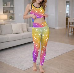 Gothic Gradient Vivid Skulls Tanktop and Legging