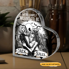 Love Simply - Customized Skull Couple Crystal Heart Anniversary Gifts