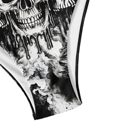 Vintage Grey Skull Micro Triangle Bikini Swimsuit - Wonder Skull