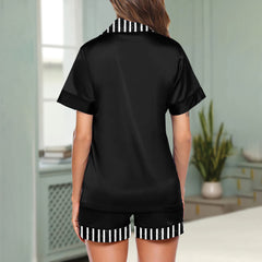 Shadow Skeleton Art Women's Pajama Sets Top Sleeve & Short Bottom