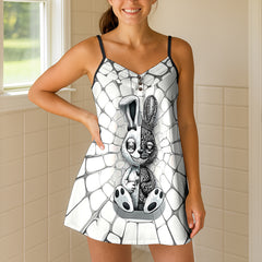 Crown Dark Bunny Short Cami Dress