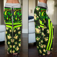 Halloween Boo Skull Art Women's High-waisted Wide Leg Pants | Wonder Skull