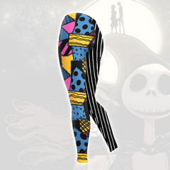 Pattern Nightmare Theme Combo Hoodie and Leggings - Dark and edgy matching set with skull designs for a unique and stylish look.