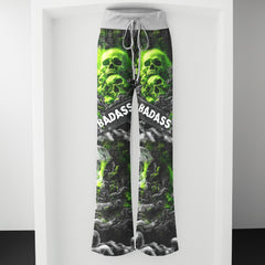 Skull Hell Smoke Women's High-waisted Wide Leg Pants