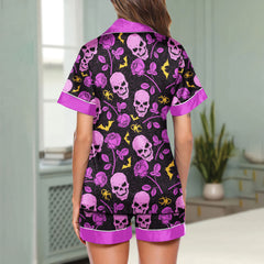 Chic and stylish women's pajama set with unique design prints and statement sleeves, Soft and luxurious fabrics make this pajama set perfect for bedtime or lounging at home.