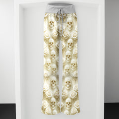 Skull Rose Garden Grace Women's High-waisted Wide Leg Pants