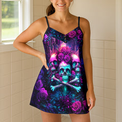 Neon Skulls Lost Grove Short Cami Dress
