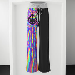 Blacklight Melt Smile Women's High-waisted Wide Leg Pants