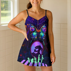 Neon Butterfly Dreamscape Short Cami Dress