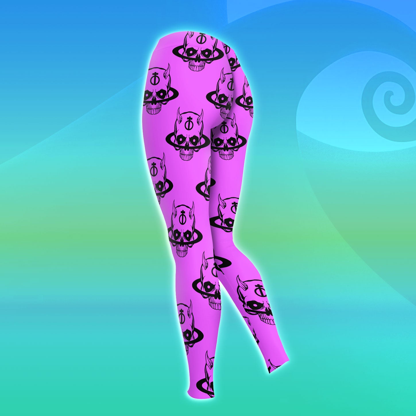 Purple Skull Devil Combo Hoodie and Leggings - Dark and edgy matching set with skull designs for a unique and stylish look