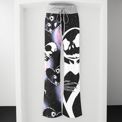 Cosmic Love Bones Women's High-waisted Wide Leg Pants