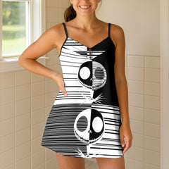 Inverted Paradox Skull Short Cami Dress