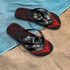 Image of a pair of beach flip flops with a sleek design, featuring a comfortable yoga mat footbed, non-slip sole, and water-friendly materials. Perfect for summer outings, beach walks, and casual occasions.