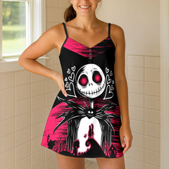 Spooky Sweethearts Art Short Cami Dress
