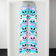 Holographic Pattern Women's High-waisted Wide Leg Pants