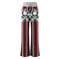 Skull Gocthic Art Women's High-waisted Wide Leg Pants | Wonder Skull
