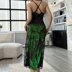 Creeping Skeleton Leaf Women's Lace Cami Sleepwear