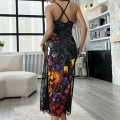 Couple Night Moon Art Women's Lace Cami Sleepwear