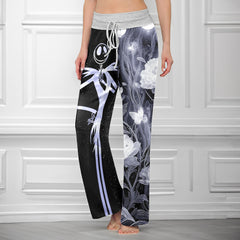 Twilight Bones & Blossoms Women's High-waisted Wide Leg Pants