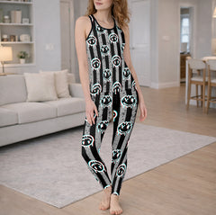 Glitch Skull Drip Art Tanktop and Legging