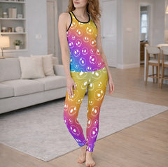 Gothic Gradient Vivid Skulls Tanktop and Legging