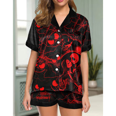 Red Thunder Art Women's Pajama Sets Top Sleeve & Short Bottom