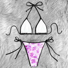 Pink Dream Skull Butterfly Micro Triangle Bikini Swimsuit