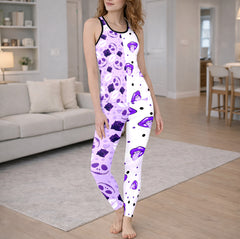 Gothic Purple Lips Art Tanktop and Legging