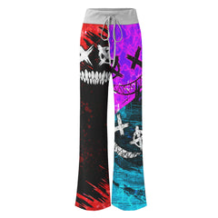 Yin Yang Psycho Horror Women's High-waisted Wide Leg Pants | Wonder Skull