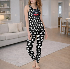 Dark Lip Skull Kiss Tanktop and Legging