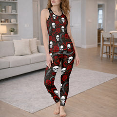 Shadow Rose Skull Vines Tanktop and Leggings