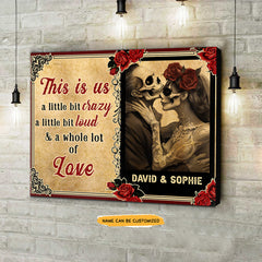 This is Loud - Custom Personalized Names Gothic Skull And Roses Canvas