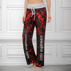 Red Couple Nightmare Women's High-waisted Wide Leg Pants