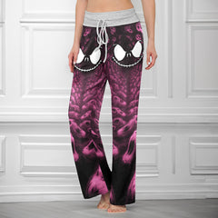 Infinite Pastel Skull Art Women's High-waisted Wide Leg Pants