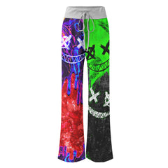 Liquid Color Abstract Women's High-waisted Wide Leg Pants | Wonder Skull