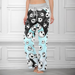 Skully Pop Parade Women's High-waisted Wide Leg Pants