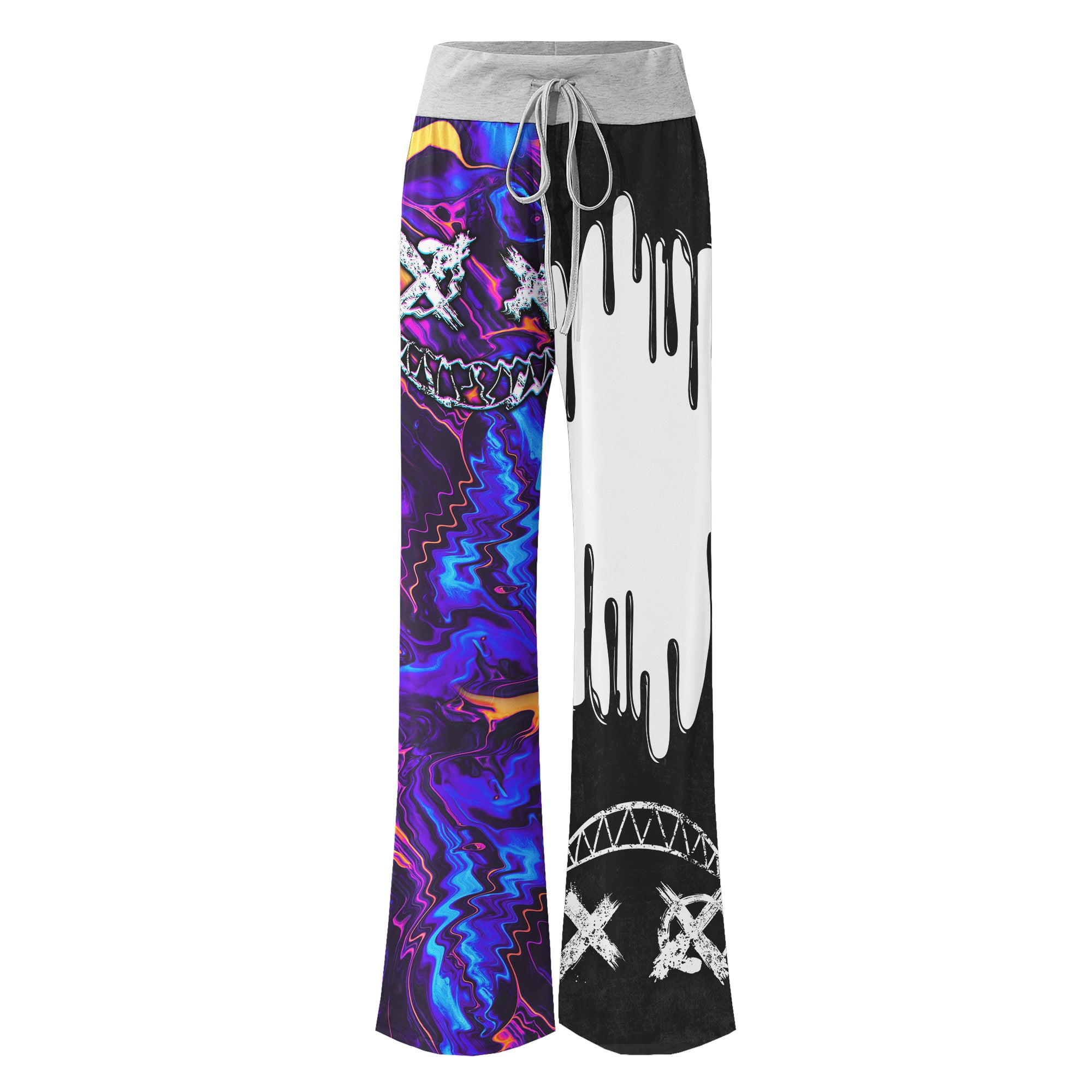 Psycho Melting Psychedelic Women's High-waisted Wide Leg Pants | Wonder Skull